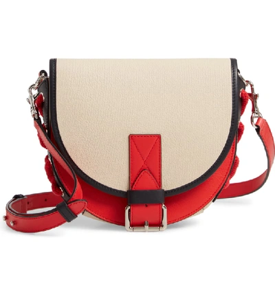 Shop Jw Anderson Small Bike Lacing Leather Crossbody Bag - Beige In Parchment Multi