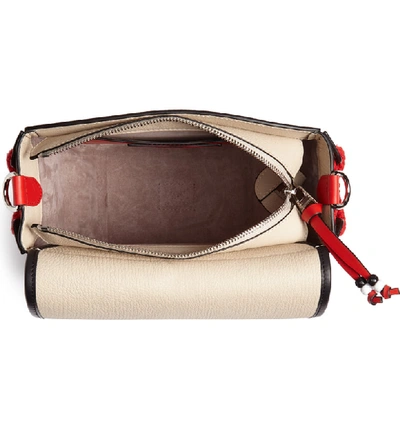 Shop Jw Anderson Small Bike Lacing Leather Crossbody Bag - Beige In Parchment Multi
