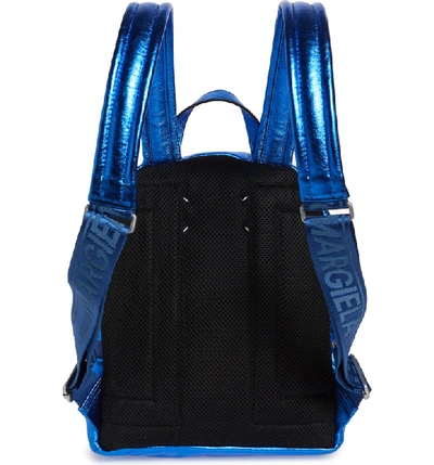 Shop Maison Margiela Medium Number Print Backpack - Blue In Dazzling Blue