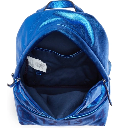 Shop Maison Margiela Medium Number Print Backpack - Blue In Dazzling Blue