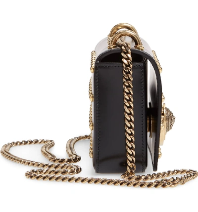 Shop Balmain Baby Box Studded Leather Shoulder Bag - Black In Noir