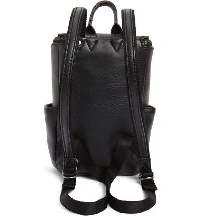 Shop Matt & Nat Mini Brave Faux Leather Backpack In Black