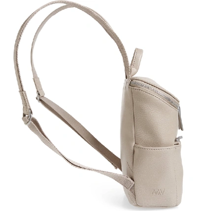 Shop Matt & Nat Mini Brave Faux Leather Backpack - Grey In Koala