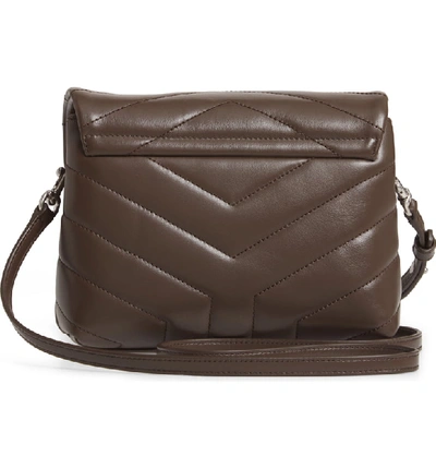 Shop Saint Laurent Toy Loulou Calfskin Leather Crossbody Bag - Brown In Faggio