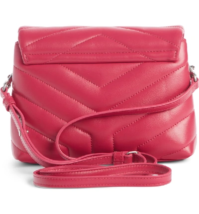 Shop Saint Laurent Toy Loulou Calfskin Leather Crossbody Bag - Pink In Freesia