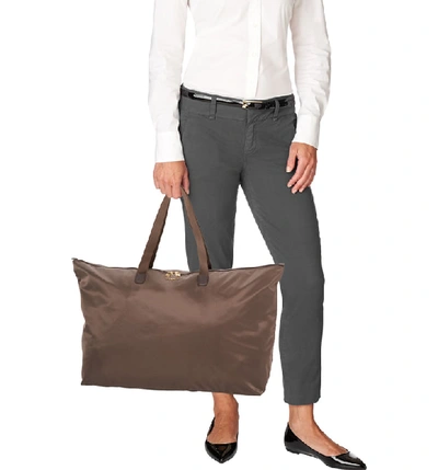 Shop Tumi Voyageur Just In Case Packable Nylon Tote - Brown In Mink