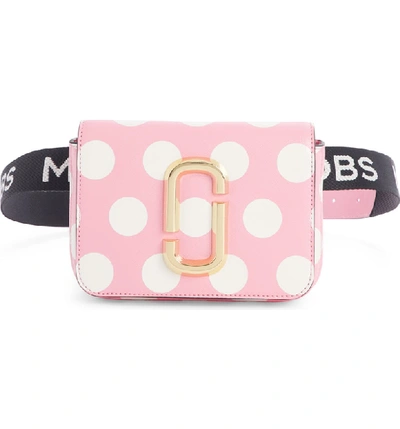 Shop Marc Jacobs Dot Convertible Leather Belt Bag - Pink In Primrose Multi