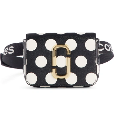 Shop Marc Jacobs Dot Convertible Leather Belt Bag - Black In Black Multi