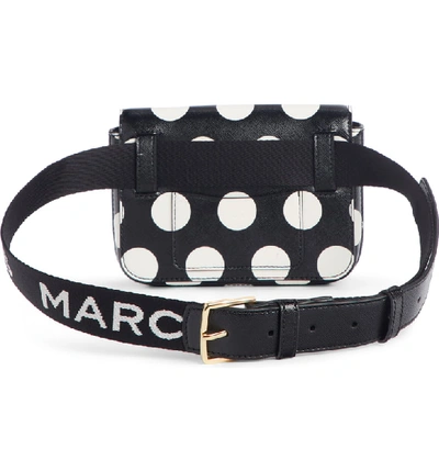 Shop Marc Jacobs Dot Convertible Leather Belt Bag - Black In Black Multi