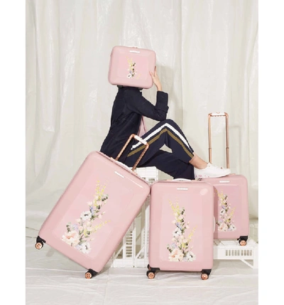 Shop Ted Baker Medium Elegant 27-inch Hard Shell Spinner Suitcase In Pink