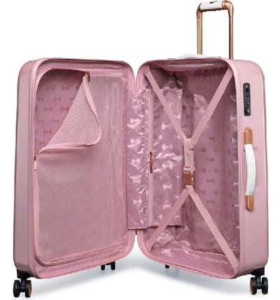 Shop Ted Baker Medium Elegant 27-inch Hard Shell Spinner Suitcase In Pink