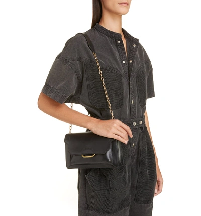 Shop Isabel Marant Skamy Leather Crossbody Bag - Black