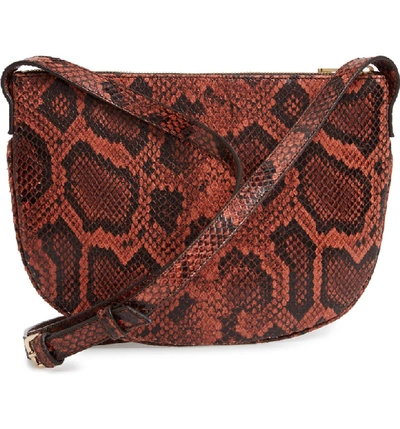 A.p.c. Sac Maelys Python Embossed Leather Crossbody Bag In Brown | ModeSens