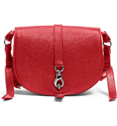 Shop Miu Miu Madras Hunting Leather Crossbody Bag - Red In Fuoco