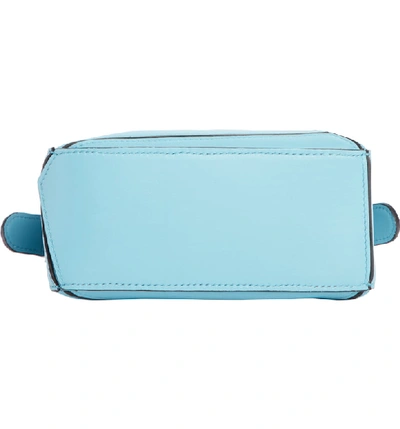 Shop Loewe Puzzle Mini Calfskin Leather Bag In Light Blue