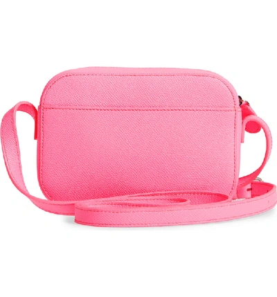 Shop Balenciaga Extra Small Ville Leather Camera Bag - Pink In Acid Pink/ Black