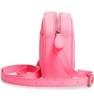 Shop Balenciaga Extra Small Ville Leather Camera Bag - Pink In Acid Pink/ Black