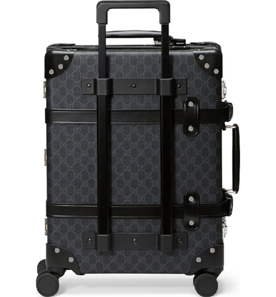 Shop Gucci Globe-trotter Gg Supreme Canvas 21-inch Carry-on - Black