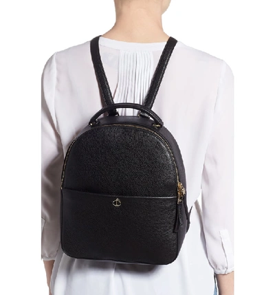 Shop Kate Spade Medium Polly Leather Backpack In Black