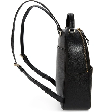 Shop Kate Spade Medium Polly Leather Backpack In Black