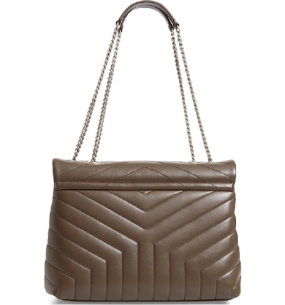 Shop Saint Laurent Medium Loulou Calfskin Leather Shoulder Bag - Brown In Faggio/ Faggio