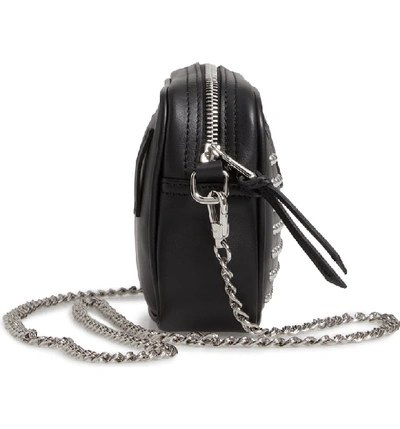 Shop Longchamp Mademoiselle Studded Leather Camera Bag In Black
