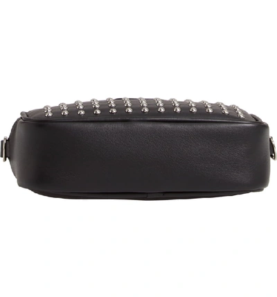 Shop Longchamp Mademoiselle Studded Leather Camera Bag In Black