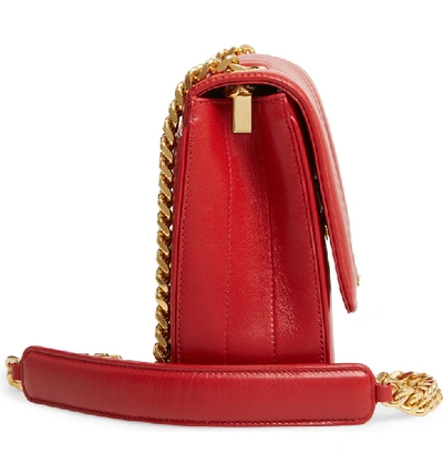 Shop Saint Laurent Medium Vicky Leather Crossbody Bag - Burgundy In Rouge Eros
