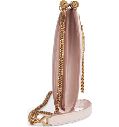 Shop Givenchy Gem Quilted Leather Frame Shoulder Bag - Pink In Pale Pink