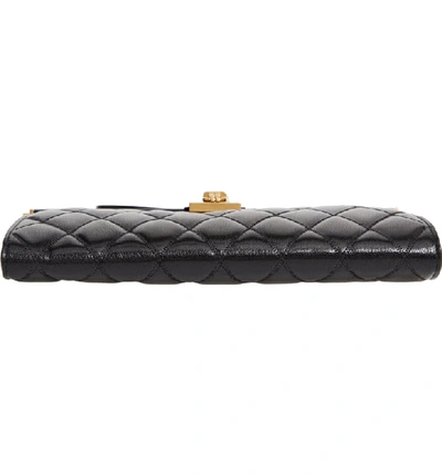 Shop Givenchy Gem Quilted Leather Frame Shoulder Bag - Black
