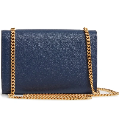 Shop Saint Laurent Small Kate Chain Crossbody Bag - Blue In Denim Blue