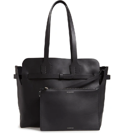 Shop Burberry Medium Belt Bag Leather Tote In Black