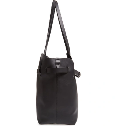 Shop Burberry Medium Belt Bag Leather Tote In Black