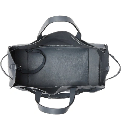 Shop Burberry Medium Belt Bag Leather Tote In Dark Pewter Grey
