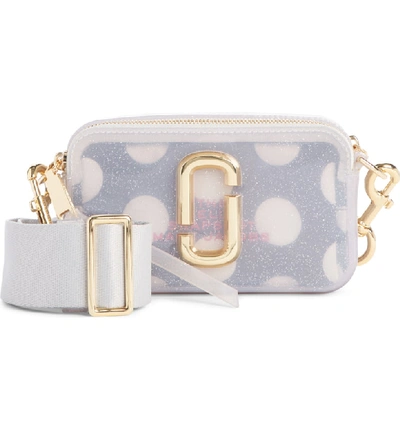 Shop Marc Jacobs The Jelly Glitter Snapshot Crossbody Bag In Silver Multi