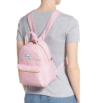 Shop Herschel Supply Co Mini Nova Backpack In Pink Lady Crosshatch