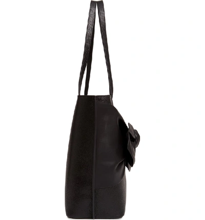 Shop Ted Baker Diiana Soft Knot Detail Leather Shopper In Black