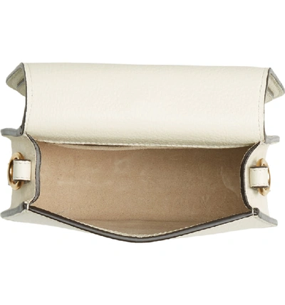 Shop Chloé Small Nile Bracelet Leather Crossbody Bag In Off White