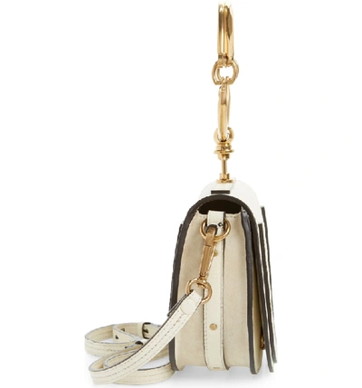 Shop Chloé Small Nile Bracelet Leather Crossbody Bag In Off White