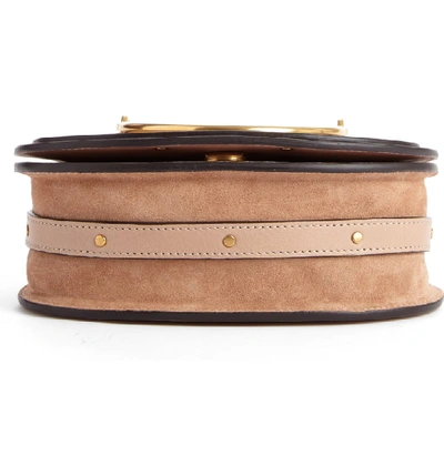 Shop Chloé Small Nile Bracelet Leather Crossbody Bag - Beige In 02w Biscotti Beige