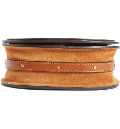 Shop Chloé Small Nile Bracelet Leather Crossbody Bag - Brown In Caramel