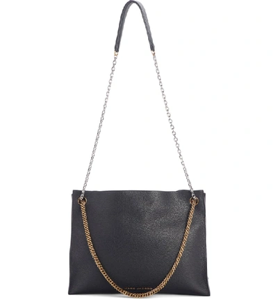Shop Marc Jacobs Double Link 34 Leather Shoulder Bag - Black