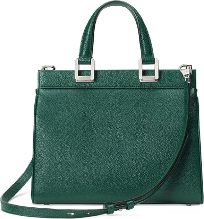 Shop Gucci Smallleather Satchel In Vintage Green