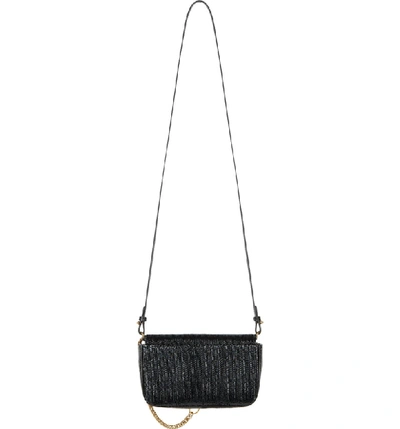 Shop Givenchy Mini Pocket Woven Leather Crossbody Bag In Black