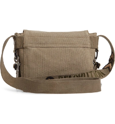 Shop Zadig & Voltaire Xs Ready Made Canvas Messenger Bag In Kaki