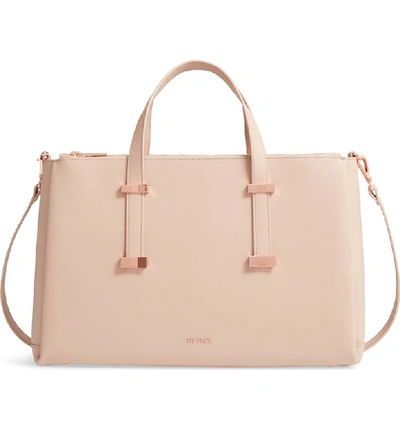 Ted Baker Juliea Leather Laptop Bag - Beige In Taupe | ModeSens
