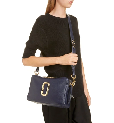 Shop Marc Jacobs The Softshot 27 Crossbody Bag In Navy