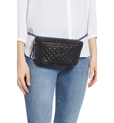 Shop Longchamp Amazone Quilted Leather Belt Bag In Black