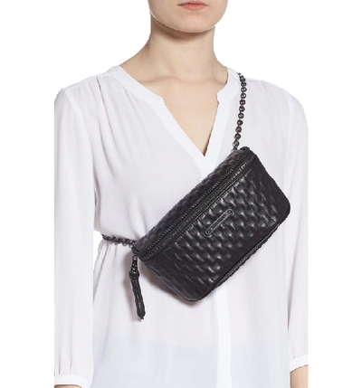 Shop Longchamp Amazone Quilted Leather Belt Bag In Black