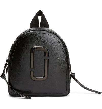 Shop Marc Jacobs Pack Shot Leather Backpack In Black